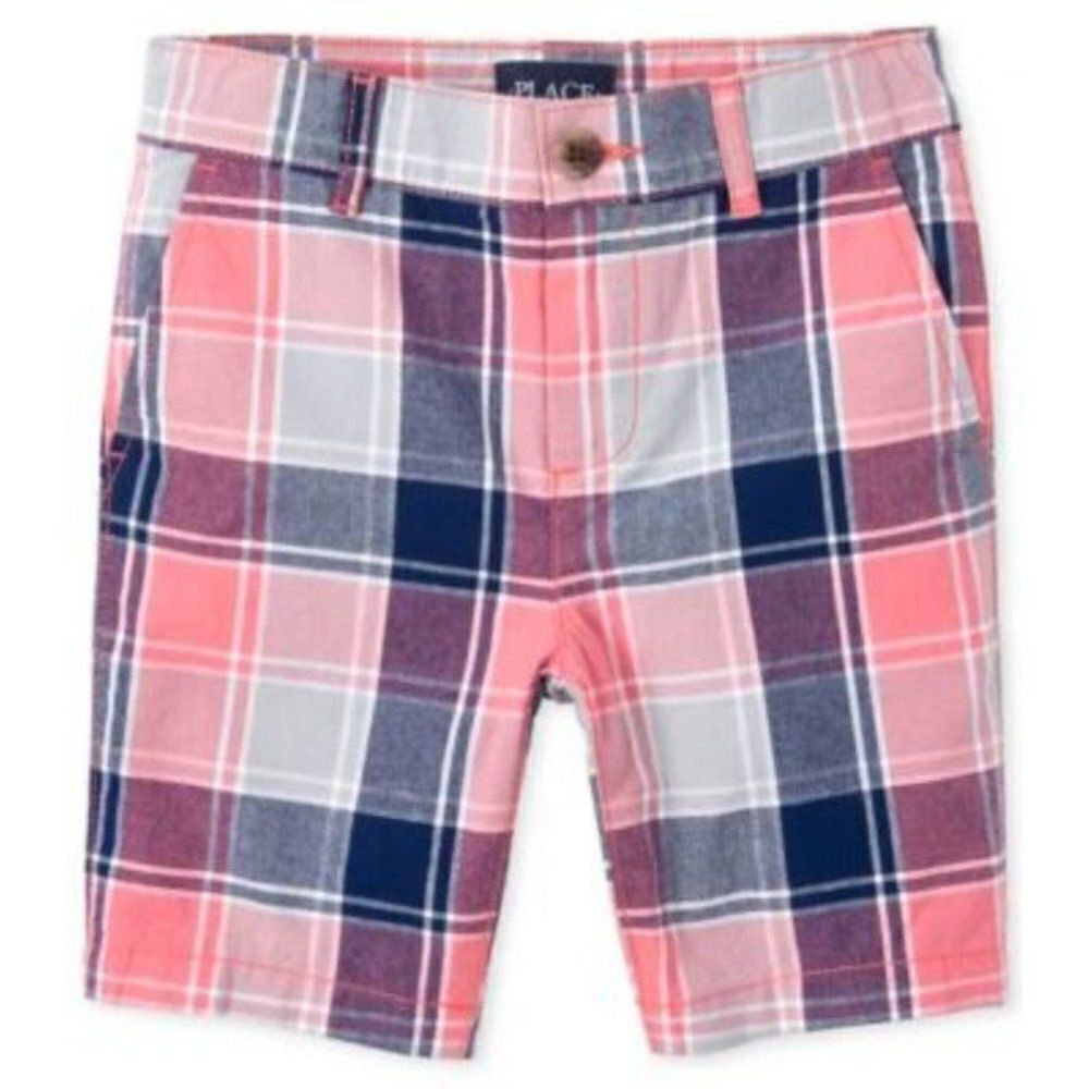Shorts Boys Plaid Woven Checked Shorts Pink Children's Place Size 14